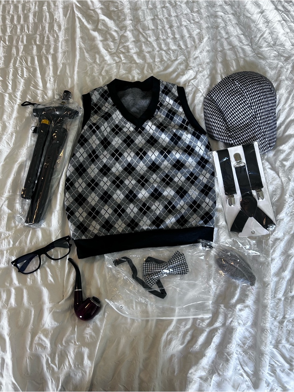 Children’s Old Man Dress Up Halloween Costume 100 Days of School Accessories 6
